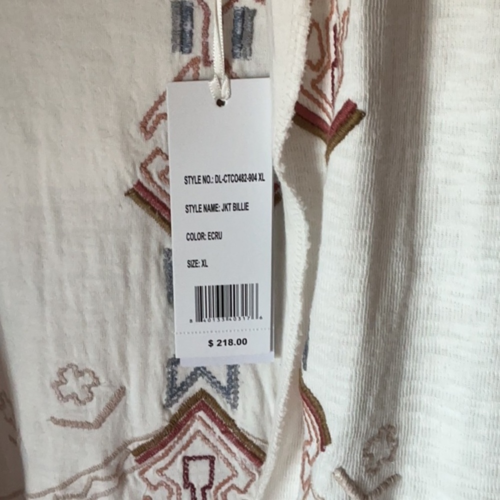 NWT Karyn Seo Billie Handmade Embroidered Cardigan Jacket with Hood - Picture 5 of 8